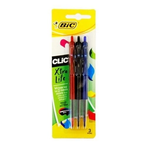 Bic Individual Bic Assorted Color Pen 3 Pack BF6083380 Bic Assorted Color Pen 3 Pack