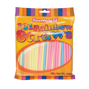 Essentials At Home Individual 101 Rainbow Straws 160g MVYRPLSGXN 101 Rainbow Straws 160g