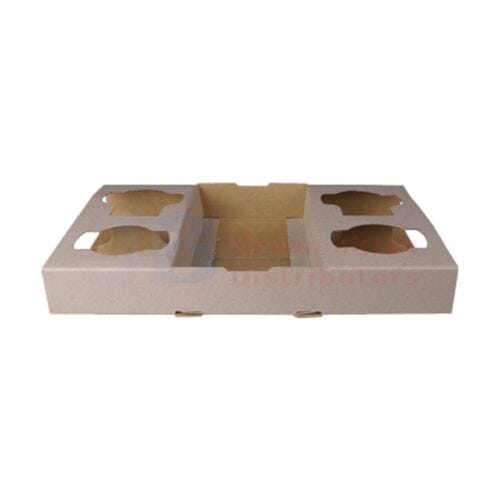 Essentials At Home Individual 4 Cup Tray Holder (100 Pack) JBM4CT 4 Cup Tray Holder (100 Pack)