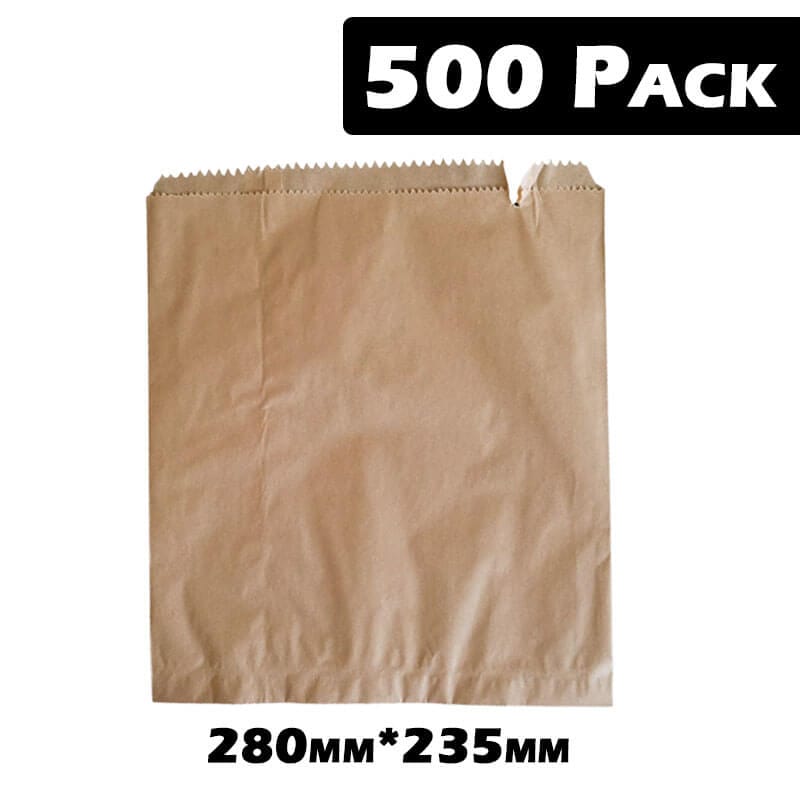 Essentials At Home Individual 4f Brown Bags (500 bags - 280mm x 235mm) BF6163044 4f Brown Bags (500 bags - 280mm x 235mm)