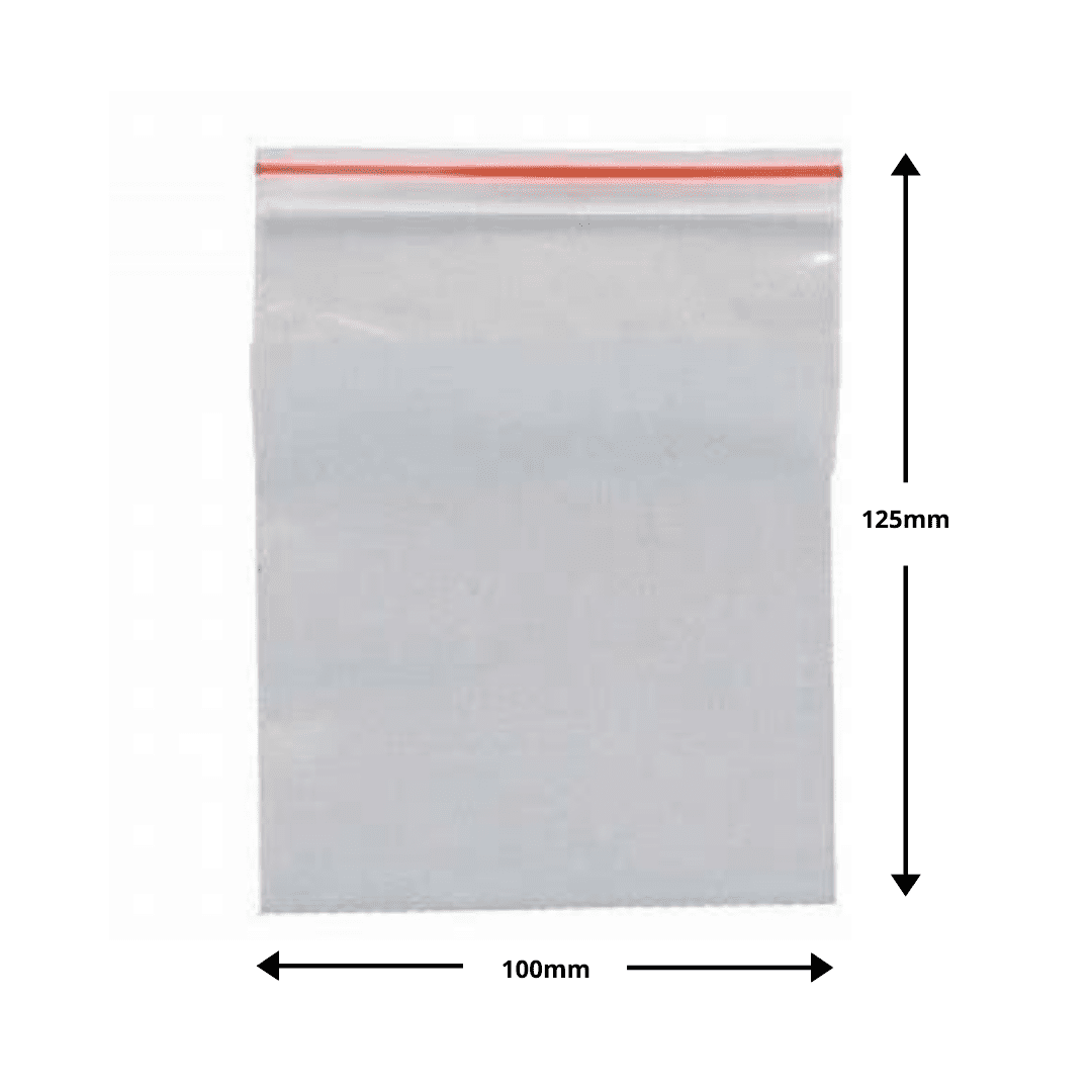 Essentials At Home Ziplock Lolly Bags Large 100mm 1000 units Ziplock Lolly Bags Large 100mm 1000 units