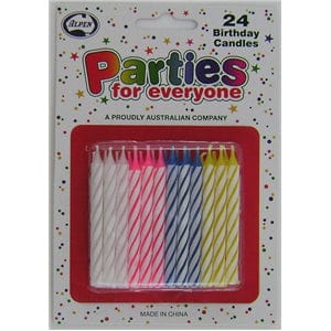 Candles Birthday With 12 Holders 24 pack