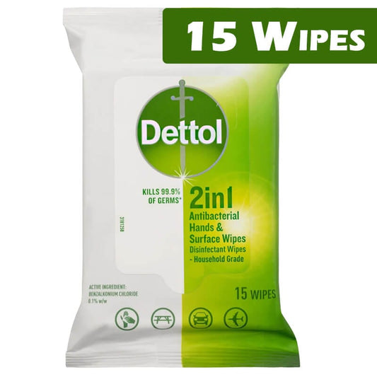 Dettol Antibacterial Wipe (15 Wipes)