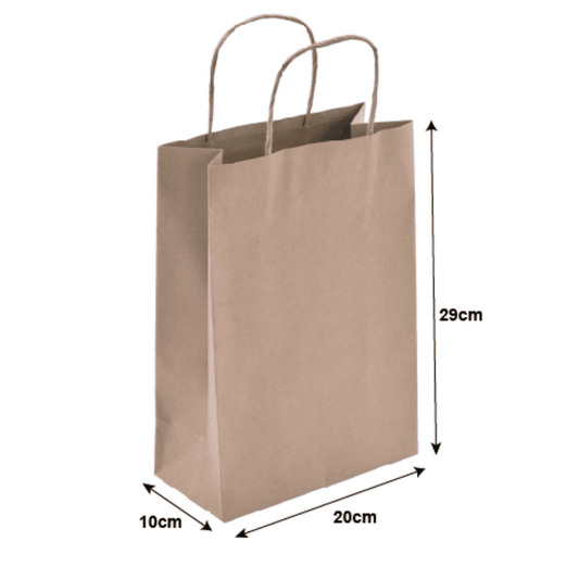 Brown Paper Bag Medium height: 29cm width: 20cm depth: 10cm