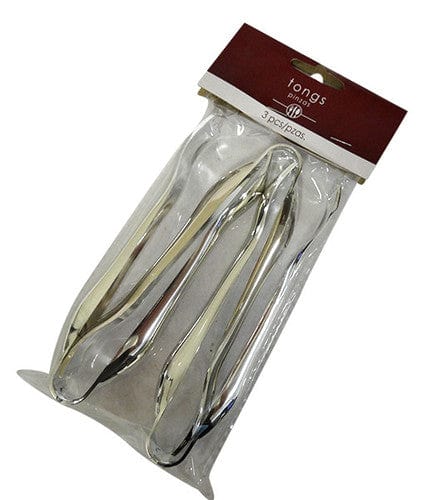 Candy Tongs - Plastic Silver (3 x 16.5cm long)