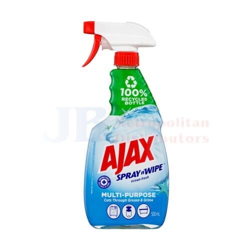 Ajax Individual Ajax Spray N Wipe Ocean 500ml 9300632074099 JBM3061 Ajax Spray N Wipe Ocean 500ml
