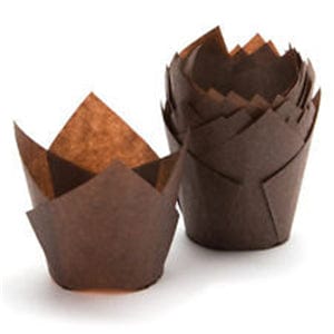 Alpen Alpen Cups Muffin Tulip Wrap 17.5 X 6Cm Brown 250 pack Alpen Cups Muffin Tulip Wrap 17.5 X 6Cm Brown 250 pack
