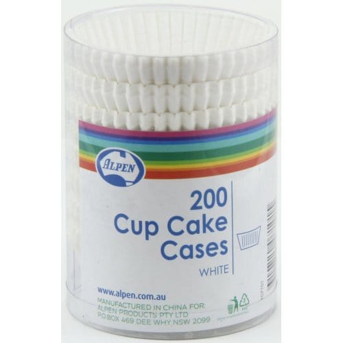 Alpen Alpen Patty Pans Cupcake White 38X21Mm 200 pack Alpen Patty Pans Cupcake White 38X21Mm 200 pack