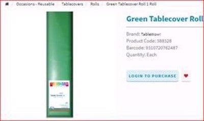 Alpen Alpen Tablecloth Plastic Roll Green 30 MT Alpen Tablecloth Plastic Roll Green 30 MT