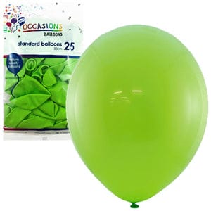 Alpen Individual Alpen Balloons Standard 30Cm Lime 4 X 25 pack BD201544 Alpen Balloons Standard 30Cm Lime 4 X 25 pack