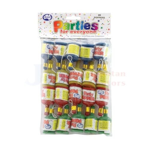 Alpen Individual Alpen Party Poppers (20 Pack) 9310720027203 JBM3716 Alpen Party Poppers (20 Pack)