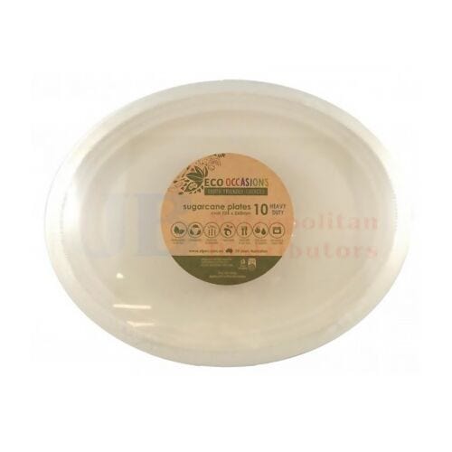 Alpen Individual Alpen Sugarcane Oval Plate Natural 32.5cm X 26cm 9310720406039 JBM400603 Alpen Sugarcane Oval Plate Natural 32.5cm X 26cm