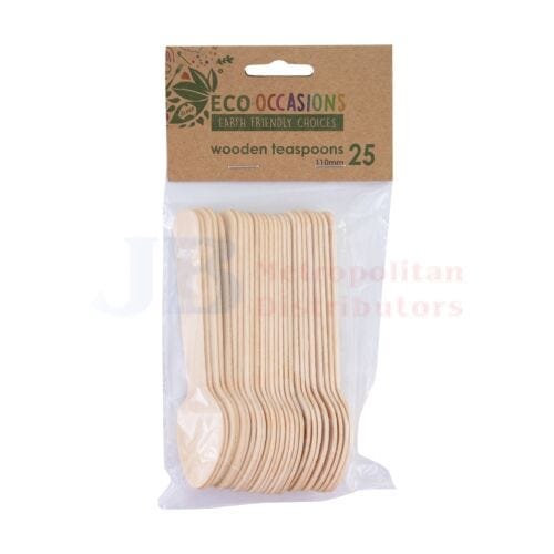 Alpen Individual Alpen Wooden Tea Spoon 110mm (25 Pack) 9310720465890 JBM460589 Alpen Wooden Tea Spoon 110mm (25 Pack)