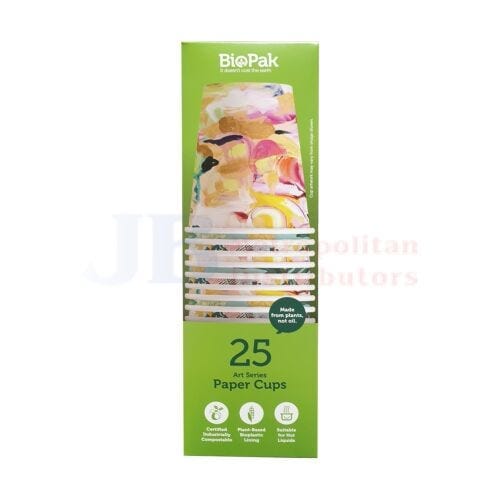 Art Series Biopack Individual Art Series Biopack Paper Cups 280ml (25 Pack) 9344062058557 JBMBPBC Art Series Biopack Paper Cups 280ml (25 Pack)