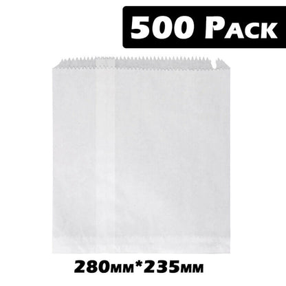 Essentials At Home Individual 4f White Bags (500 Pack) BF601887 4f White Bags (500 Pack)