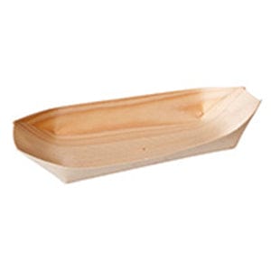 Essentials At Home Individual Wood Servingware Pine Oval Boat 170X85Mm 50 pack BD119378 Wood Servingware Pine Oval Boat 170X85Mm 50 pack
