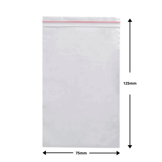 Essentials At Home Ziplock Lolly Bags Medium 75mm 1000 units Ziplock Lolly Bags Medium 75mm 1000 units