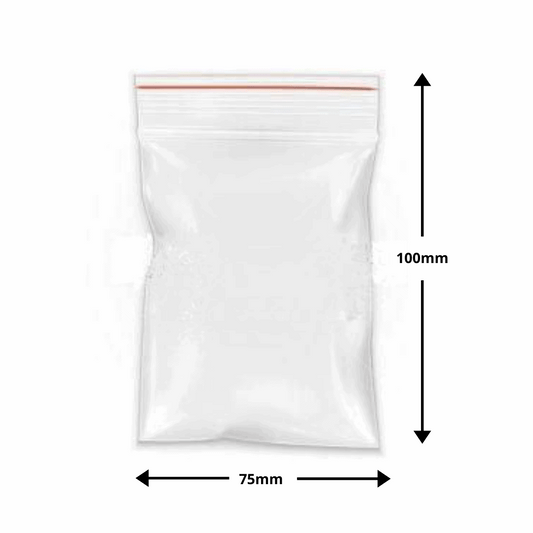 Essentials At Home Ziplock Lolly Bags Small 75 mm 1000 units Ziplock Lolly Bags Small 75 mm 1000 units