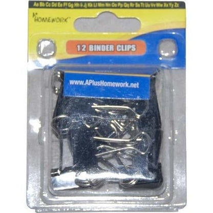 Homework Individual Binder Clips 12 Pack BF6041465 Binder Clips 12 Pack