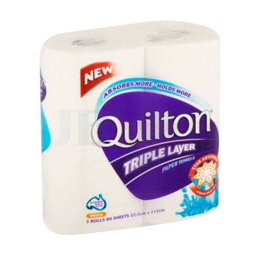 Quilton Individual Quilton Paper Towel White (2 Pack) 9311505823225 JBM2778 Quilton Paper Towel White (2 Pack)
