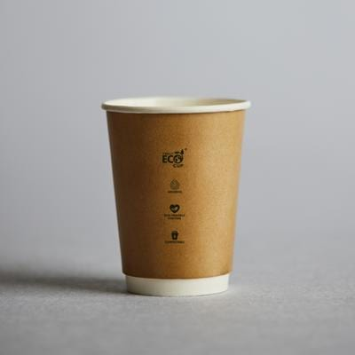 Truly Eco Truly Eco Cups 350Ml 12Oz 90Mm Double Wall Kraft 25 pack Truly Eco Cups 350Ml 12Oz 90Mm Double Wall Kraft 25 pack